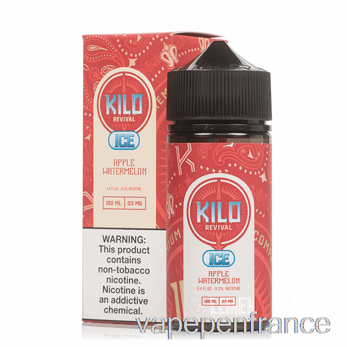 Pastèque Pomme Glacée - Kilo Revival - Stylo Vape 100ml 3mg